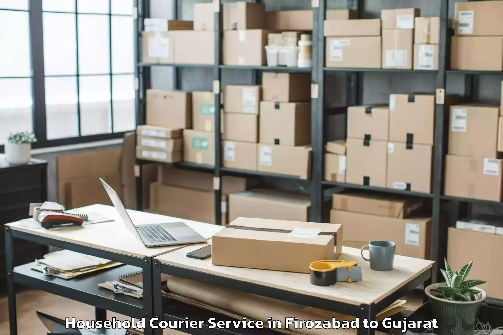 Quality Firozabad to Kandla Port Household Courier